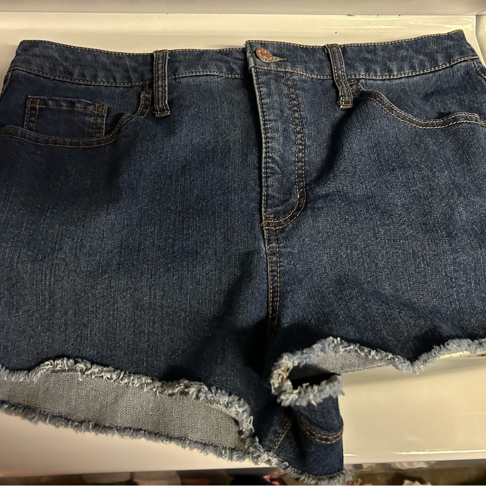 Wild Fable from Target High Rise Jean Short size 14 dark medium blue shorts
